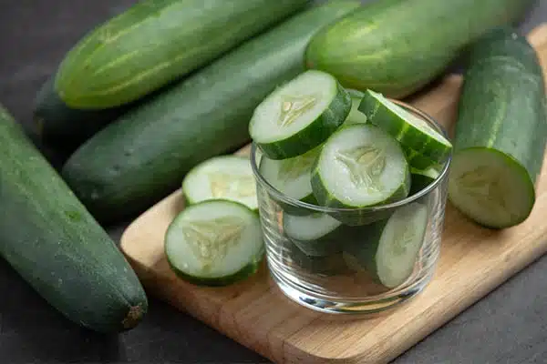 Cut up a few cucumbers