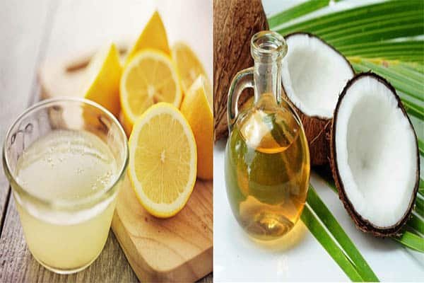 Lemon juice with coconut oil