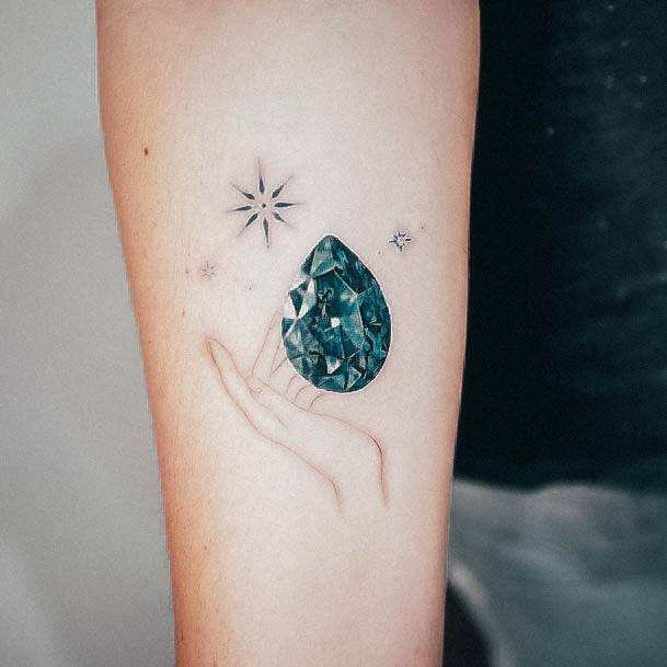 Alluring Emerald Tattoo Design