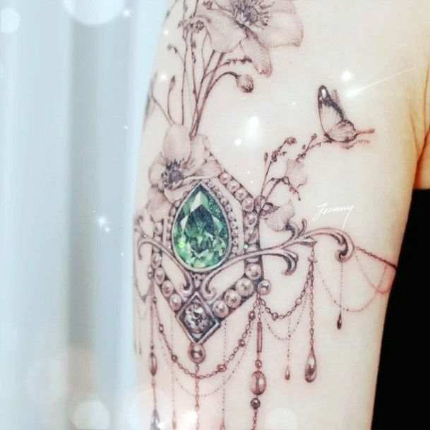 Creative Emerald Tattoo Design