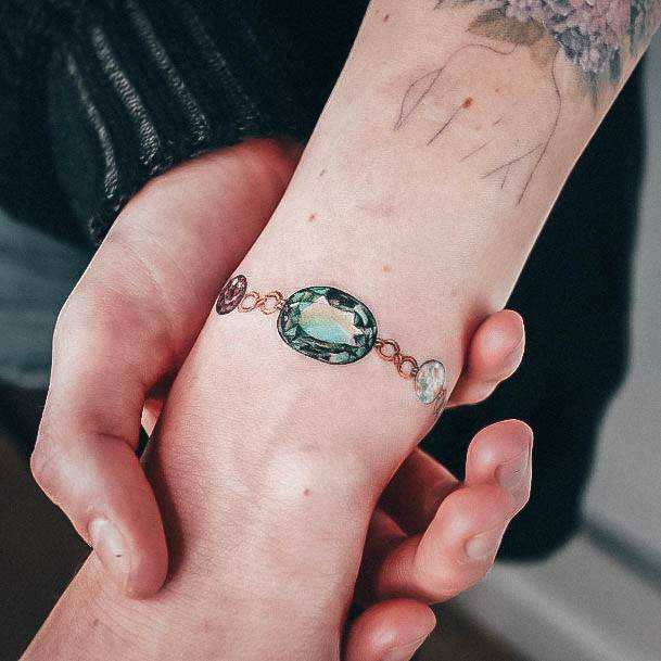 Emerald Bracelet Tattoo Design