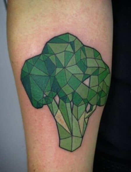 Emerald Broccoli Tattoo Design