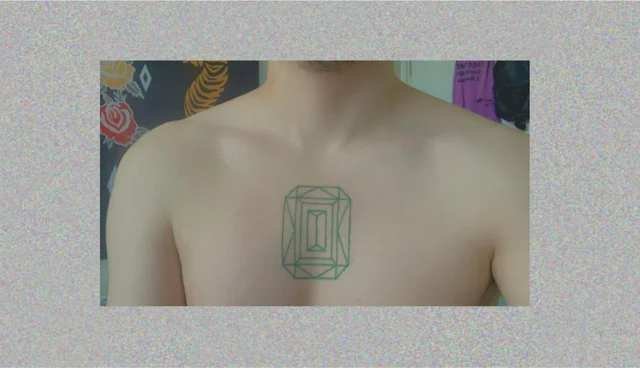 Emerald Outline Tattoo Design