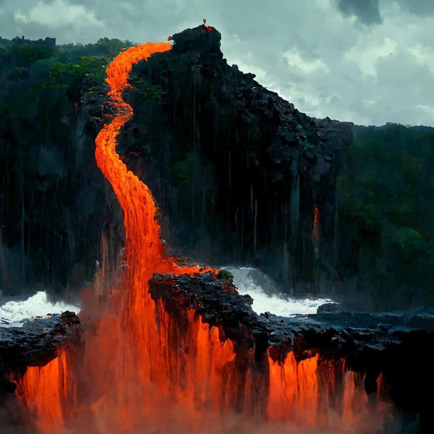 Falling Lava