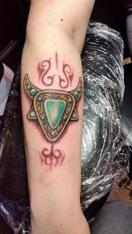 Horoscopic Emerald Tattoo Design