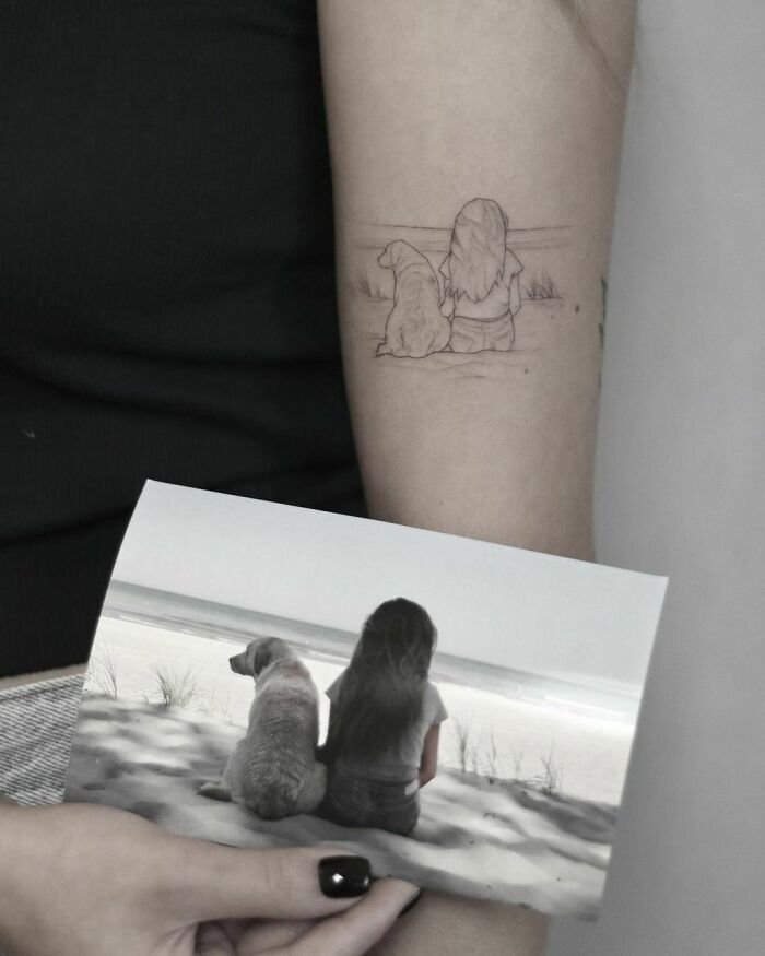 Photo Outline Tattoo