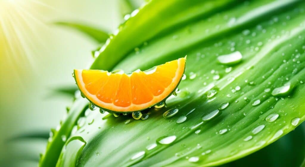 orange and aloe vera face mask